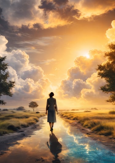 woman navigating life transition with inner growth / resilience and self-discovery