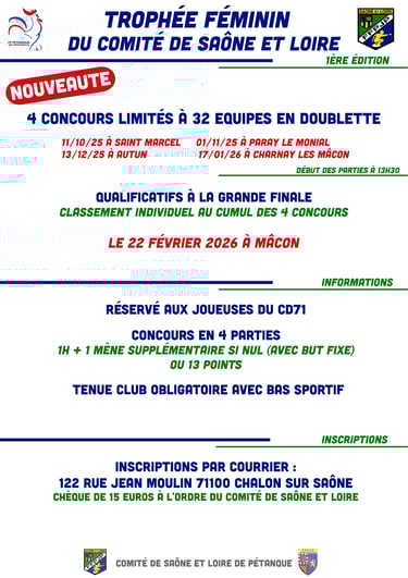 affiche trophée féminin du CD71