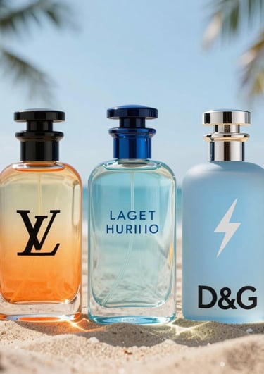 A sleek, elegant perfume bottle resting on a marble surface with soft natural light highlighting its curves.