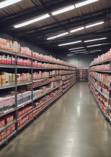 A sleek, dark-themed image showcasing beauty and healthcare products.