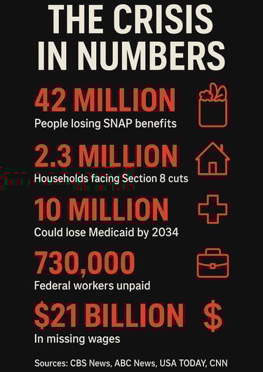 Federal funding cuts by the numbers."]