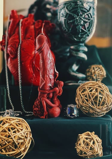 a candle on the table