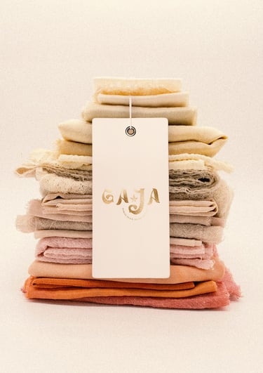 hemp fabric variety in a pile