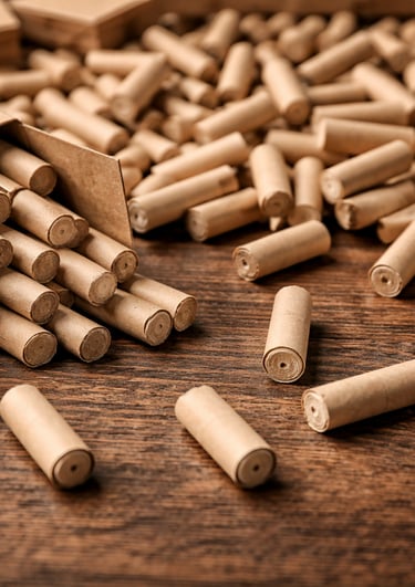 Filtros de carton desordenados