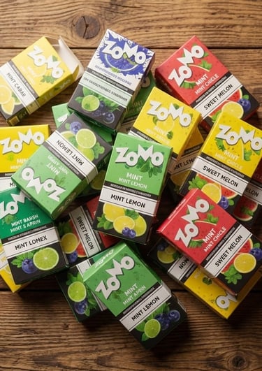 Tabacos para narguile apilados