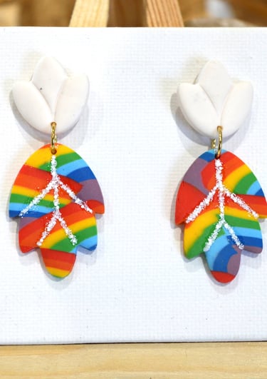 Boucles d’oreilles arc en ciel