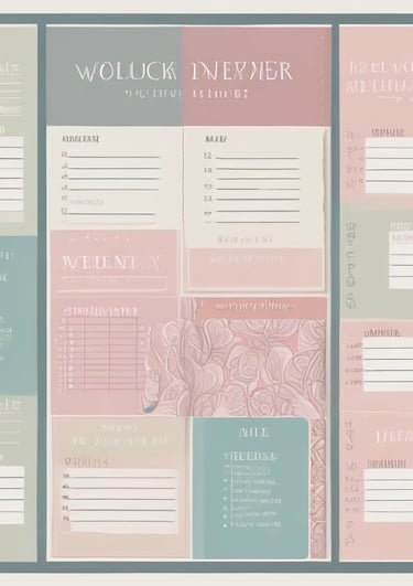 An assortment of creative organizational tools displayed.