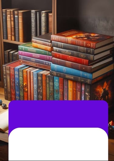 Livros Digitais (Estante com diversos livros)