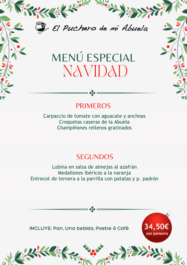 menú cena de navidad Valdemoro 1