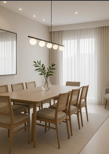 sala de jantar contemporânea