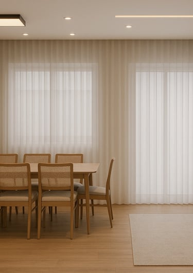 sala de jantar vista lateral