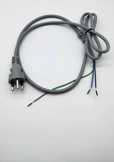 An example of 2-pin Thailand plug power cord, which comply to TISI standard, RoHS and ISO