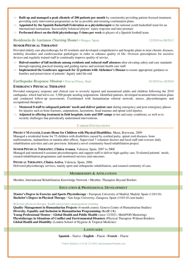 CV sample for a UN applicant, mid-career - page 2