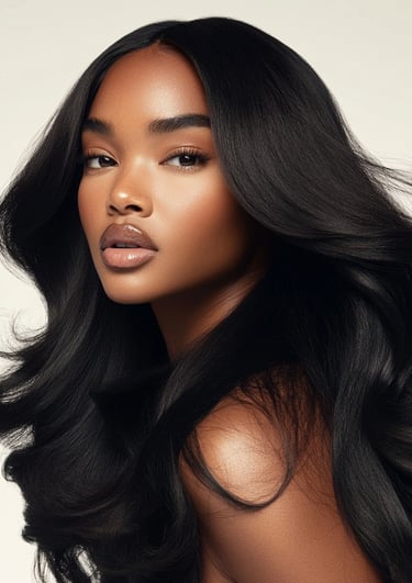 An image displaying an example of the Natural Brown Loose Curly Frontal hair option.