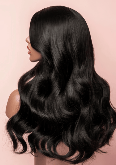 An image displaying an example of the Natural Brown Loose Curly Closure hair option.