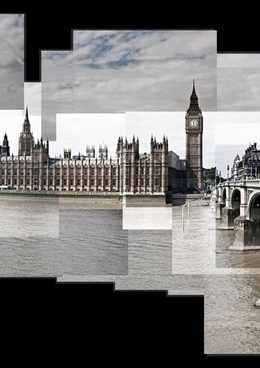 A joiner image of the Palace of Westminster