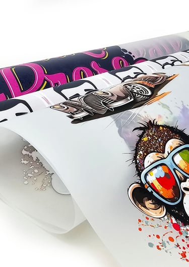 a roll of paper print at dtf