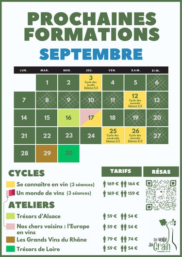 cours oenologie septembre 2026 dégustation de vins lyon on veille au grain