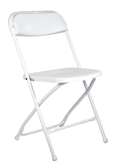 Silla blanca plegable, el paso diamond events