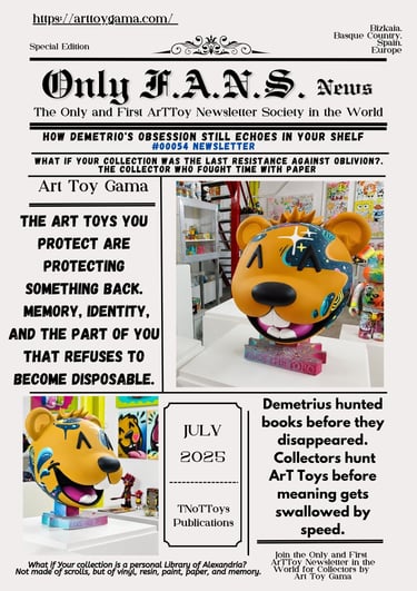 Only F.A.N.S. Art Toy Newsletter featuring colorful designer vinyl bear sculptures by Art Toy Gama.