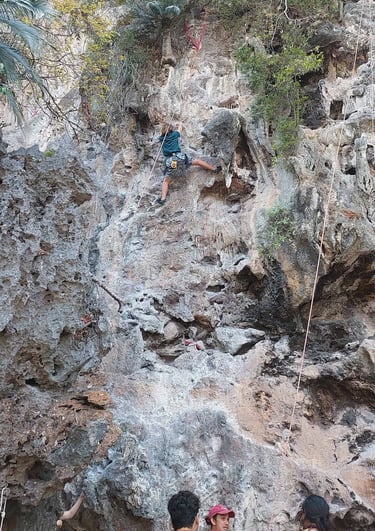 thailand krabi railay rock climbing lesson