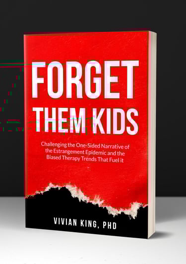red 'forget them kids' by vivian king's book cover 