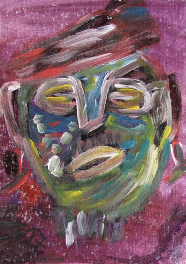 a painting of a mask