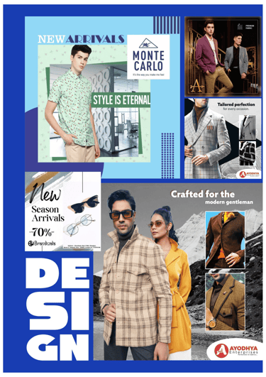 a man and woman posing for a fashion magazine