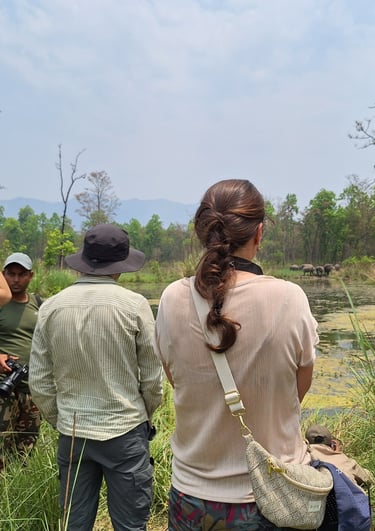 walking safari into Bardiya National Park
