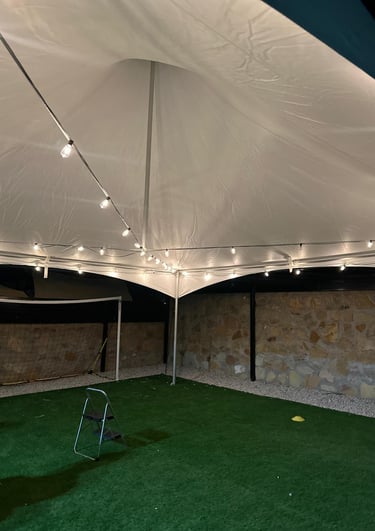 Event tent with lights, el paso diamond events