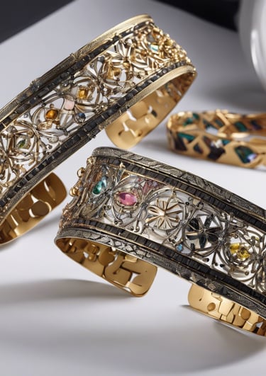 two silver ring band