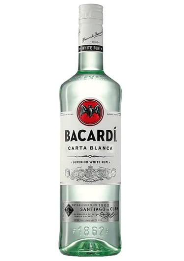 botella de ron bacardi carta blanca de 980 mililitros