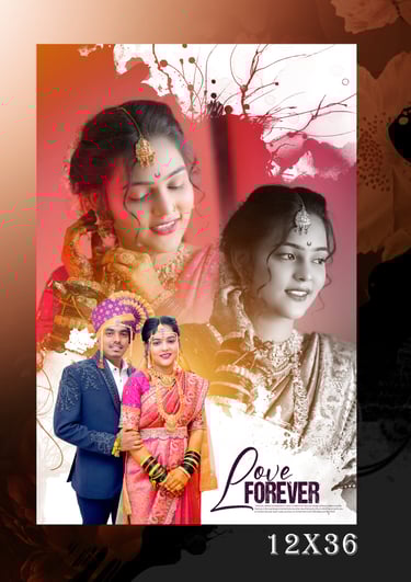 Luxury wedding photo album with elegant layouts and premium quality