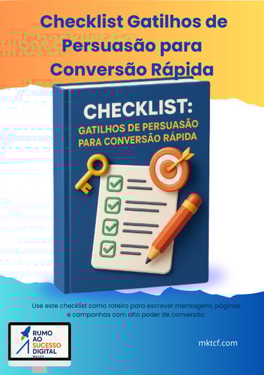 Checklist: Gatilhos de Persuasão para Conversão Rápida livro azul 