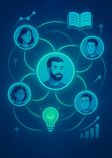 Rede-conexões-vibrantes-entre-avatars-membros