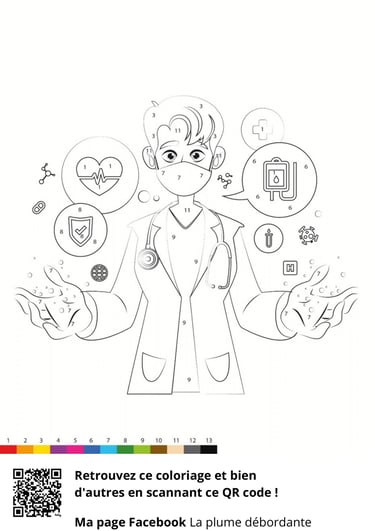 Aperçu coloriage Médecin - Marie F auteure