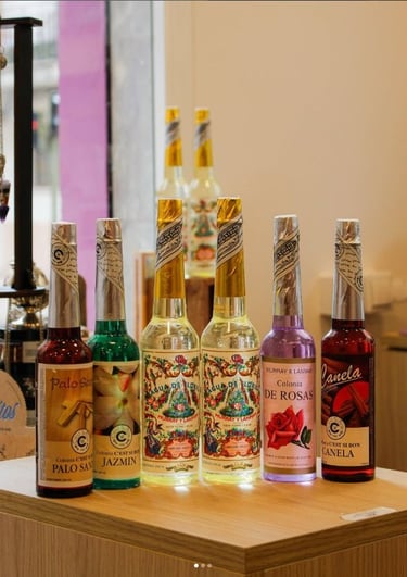 Agua de florida, colonia de rosas, colonia de ruda, colonia de canela, Kananga