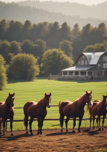 A veterinarian examining a horse in a stable with gentle care.