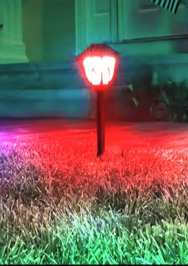 customizable smart sound reactive pathway lights shining bright at night