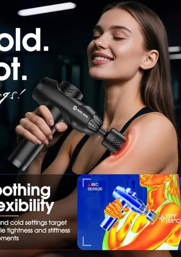 deep tissue percussion massage gun for muscle recovery and post-workout soreness relief.