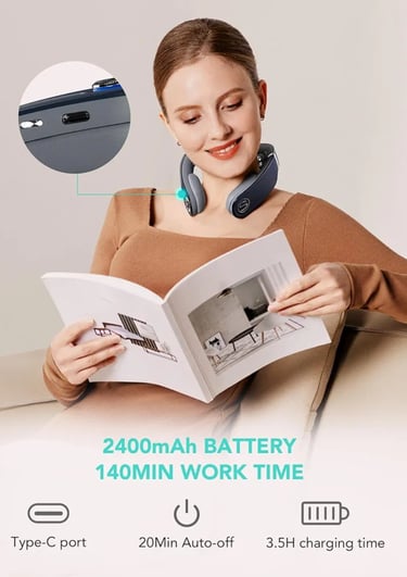 SKG Pro full neck massager with heat for neck and shoulder tension relief