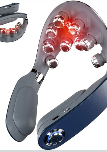 portable neck massage device for home relaxation and muscle tension relief.