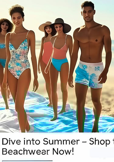 a group of people standing on a beach