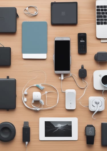 A vibrant image showcasing various tech gadgets available at ibzi tech.