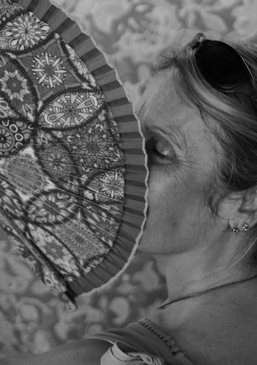 foto retrato, foto preta e branca, foto senhora