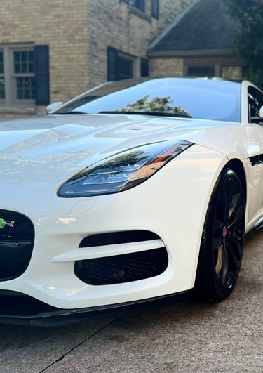 Clean and shiny sports car exterior after a thorough mobile car wash