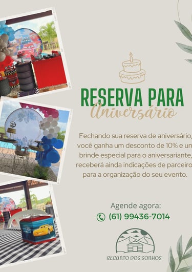 Reserva para Aniversário