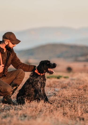 Hunter wearing a hunting nato style watch band for his hunting tactical watch.