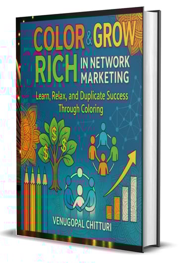 a book cover of a book - color and grow rich in network marketing