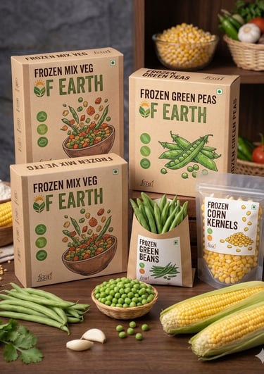 INICIO IMPEX PVT LTD. EXPORT OF Frozen mixed vegetables, green peas, beans, and corn kernels.